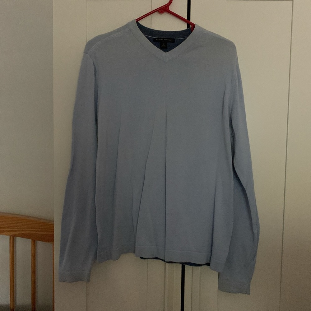 Men’s Banana Republic Blue V-Neck Thin Sweater